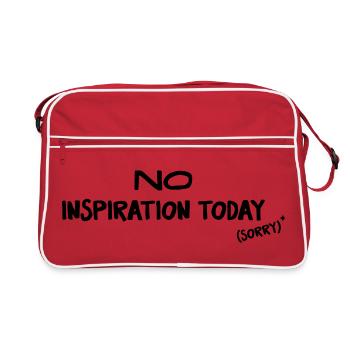 No Inspiration Today - Creative Humor - Retro Bag - red/white - Front