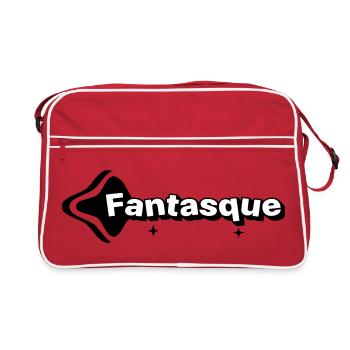 Whimsical Black and White - Retro Bag - red/white - Front