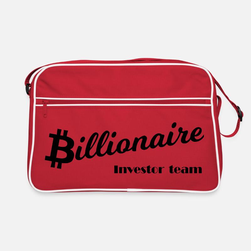 Bitcoin Silhouette Noir Sac Retro