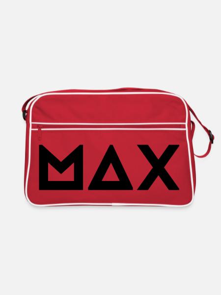Prénom Max - Sac Retro - rouge/blanc - Devant
