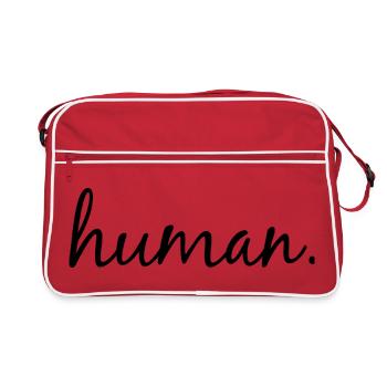human. Human rights for all - Retro Bag - red/white - Front