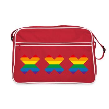 Amsterdam Pride Flag Canal Parade Andrew's Cross - Retro Tasche - Rot/Weiß - Vorne