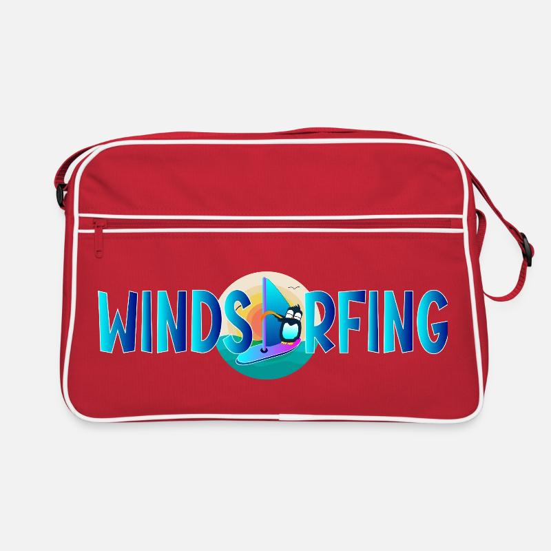 Windsurfing Penguin Retro Tasche