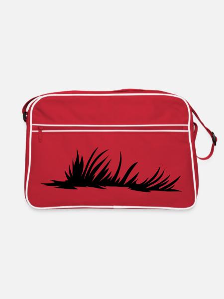 wiese meadow - Retro Tasche - Rot/Weiß - Vorne
