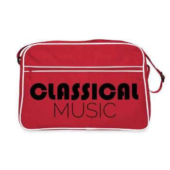 classical music symbol klassische musik Musik icon - Retro Tasche - Rot/Weiß - Vorne