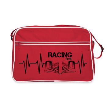 temps de course voiture de course voiture de course voitures de formule pouls - Sac Retro - rouge/blanc - Devant