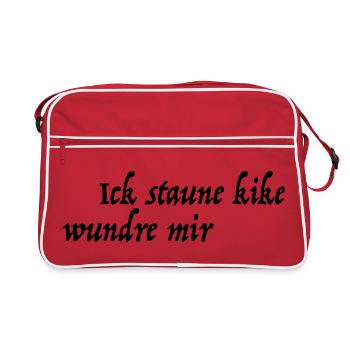 Je suis étonné que le kike m’ait blessé - Sac Retro - rouge/blanc - Devant