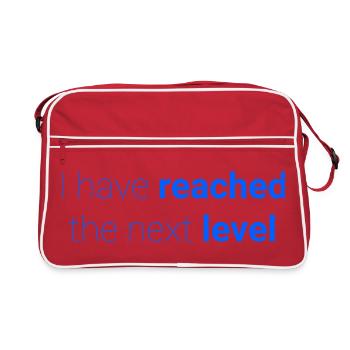 Abstract contrast pattern for self-expression - Retro Bag - red/white - Front