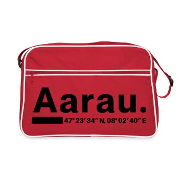 Aarau Coordonnées Argovie Aarauer Aarauerin - Sac Retro - rouge/blanc - Devant