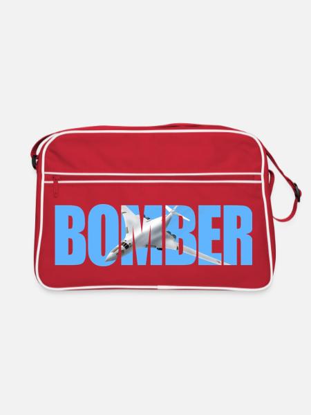 Bomber Tu-160 - Retro Tasche - Rot/Weiß - Vorne