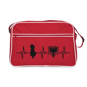 Albania Heartbeat Albanian Eagle - Retro Bag - red/white - Front