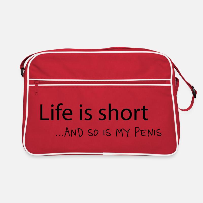 Life is short – self-deprecating meme saying Retro Bag
