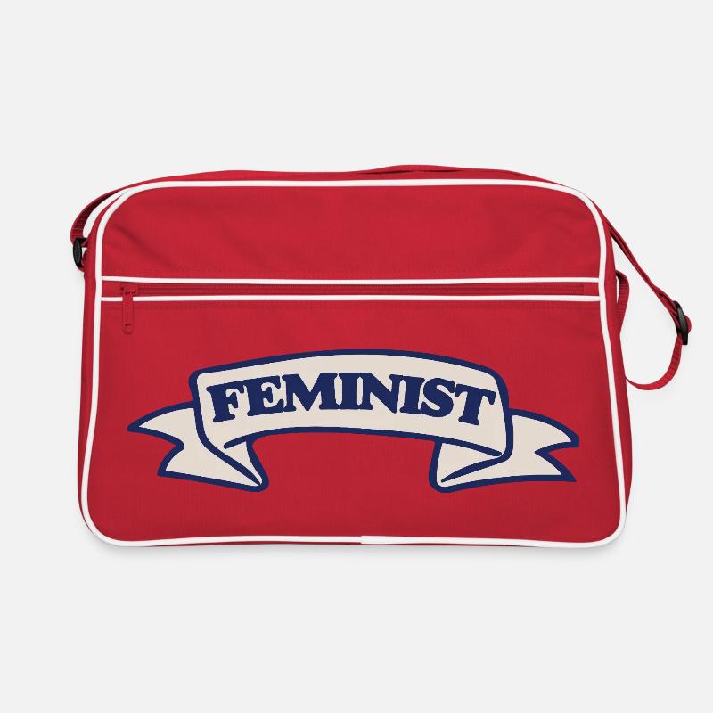 Conception féministe du ruban de blason Sac Retro