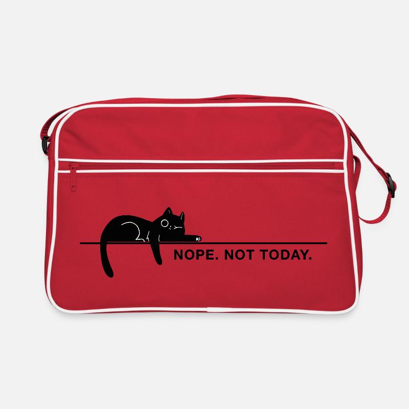 Nope. Not today. – Minimal Katze Statement Retro Tasche