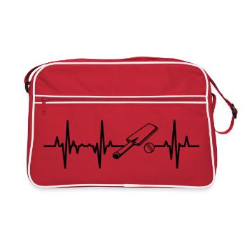 Cricket ECG Heartline - Retro Bag - red/white - Front