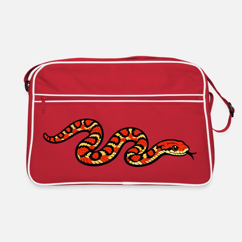 Feurige Schlange Muster Retro Tasche