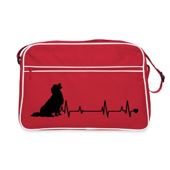Empreinte de patte - Sac Retro - rouge/blanc - Devant