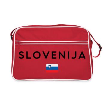 Drapeau slovène, design minimaliste élégant - Sac Retro - rouge/blanc - Devant