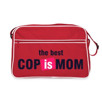 Best Cop Is Mom Shirt - Retro Bag - red/white - Front