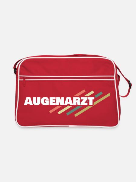 Augenarzt - Retro Tasche - Rot/Weiß - Vorne