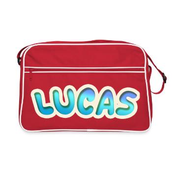 Lucas as a profession - Retro Bag - red/white - Front