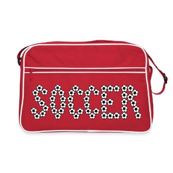 Typographie du football - Sac Retro - rouge/blanc - Devant