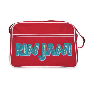 Mint Camouflage Schriftzug - Retro Tasche - Rot/Weiß - Vorne