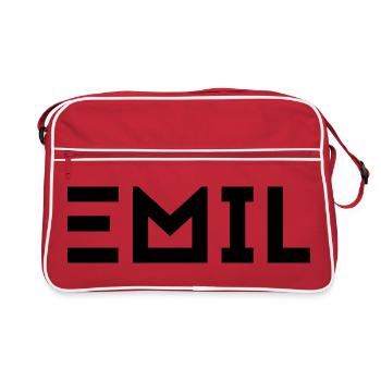 First name Emil - Retro Bag - red/white - Front