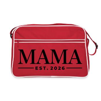 Mama Fondé en 2026 | Mère | Cadeau de la fête des mères - Sac Retro - rouge/blanc - Devant