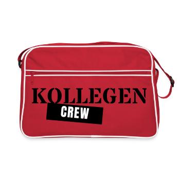Kollegen Crew - Team Büro Betriebsausflug Firma - Retro Tasche - Rot/Weiß - Vorne