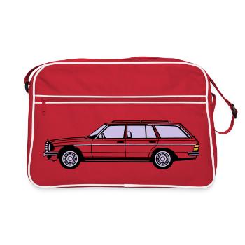 MB W123 T Model Kombi ...(25) - Retro Tasche - Rot/Weiß - Vorne