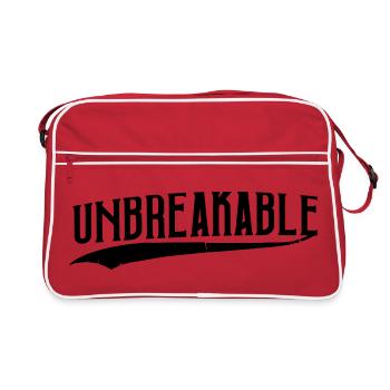 unbreakable unstoppable strong training popular - Retro Bag - red/white - Front