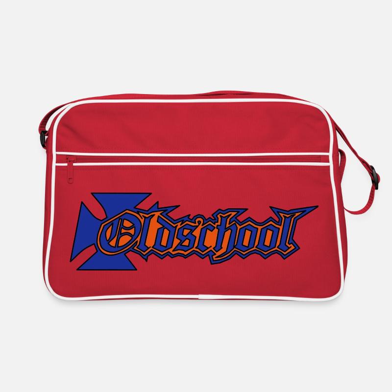 Old School - style - cool - Retro Tasche - Rot/Weiß