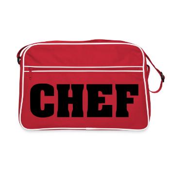 Chef Lettrage, Patron, Leader, Capo - Sac Retro - rouge/blanc - Devant