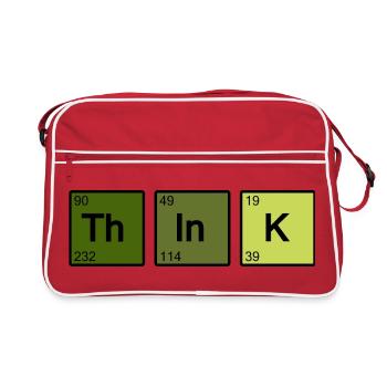 Think (green) - Retro Bag - red/white - Front