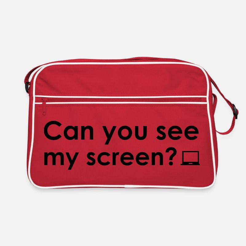 can you see my screen - Retro Tasche - Rot/Weiß
