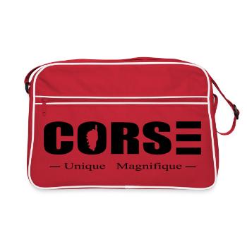 Korsisch - Retro Tasche - Rot/Weiß - Vorne