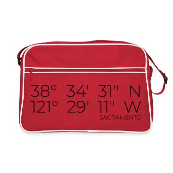 Coordinates: Sacramento, California - Retro Bag - red/white - Front