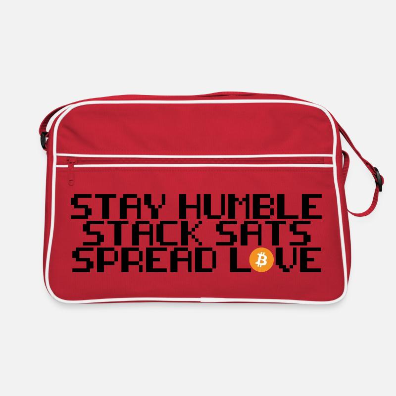 Bitcoin - stay humble, stack sats, spread love Retro Tasche