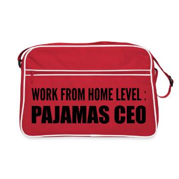 Work from home level : pajamas ceo - Retro Bag - red/white - Front