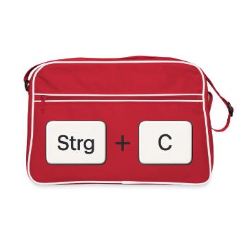 Key Combination Copy Ctrl + C - Retro Bag - red/white - Front