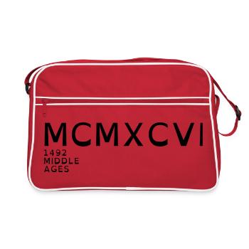 1996_LINE_black - Sac Retro - rouge/blanc - Devant