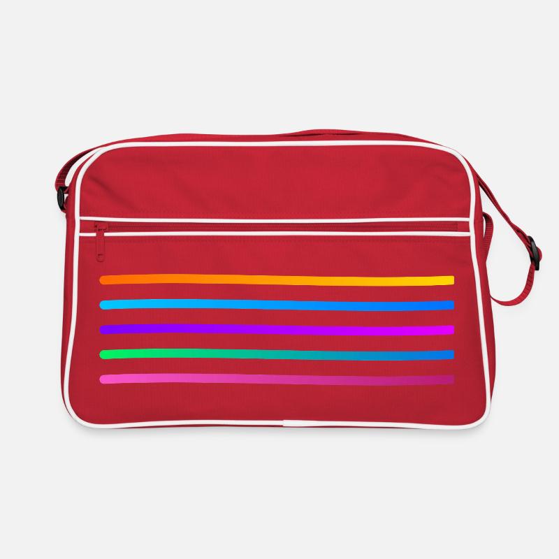 Rainbow Stripe Pattern Retro Bag