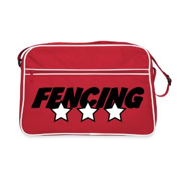 Escrime trois étoiles : le top du fleurettiste - Sac Retro - rouge/blanc - Devant