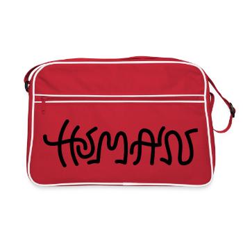 Dancing Human Typography : Célébrer la vie et se connecter - Sac Retro - rouge/blanc - Devant