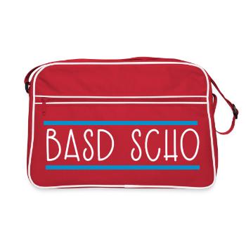 Basd scho Bayern Bayrisch - Retro Tasche - Rot/Weiß - Vorne