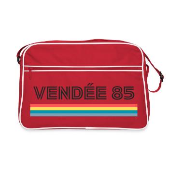 Vendée 85 T-Shirt Humour Gift - Retro Bag - red/white - Front