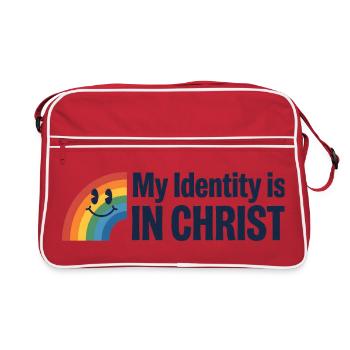 Identity in Christ Rainbow - Retro Bag - red/white - Front