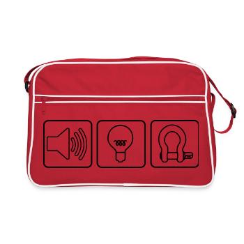 Sound Light Rigging Logo - Retro Tasche - Rot/Weiß - Vorne
