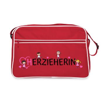 Éducateur Éducateur Éducateur Cardiaque - Sac Retro - rouge/blanc - Devant